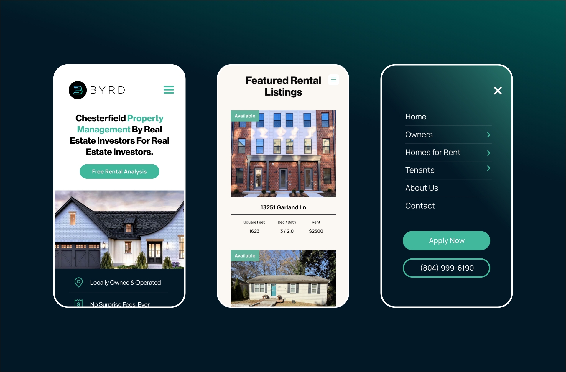 Byrd Property Management Responsive Website Design